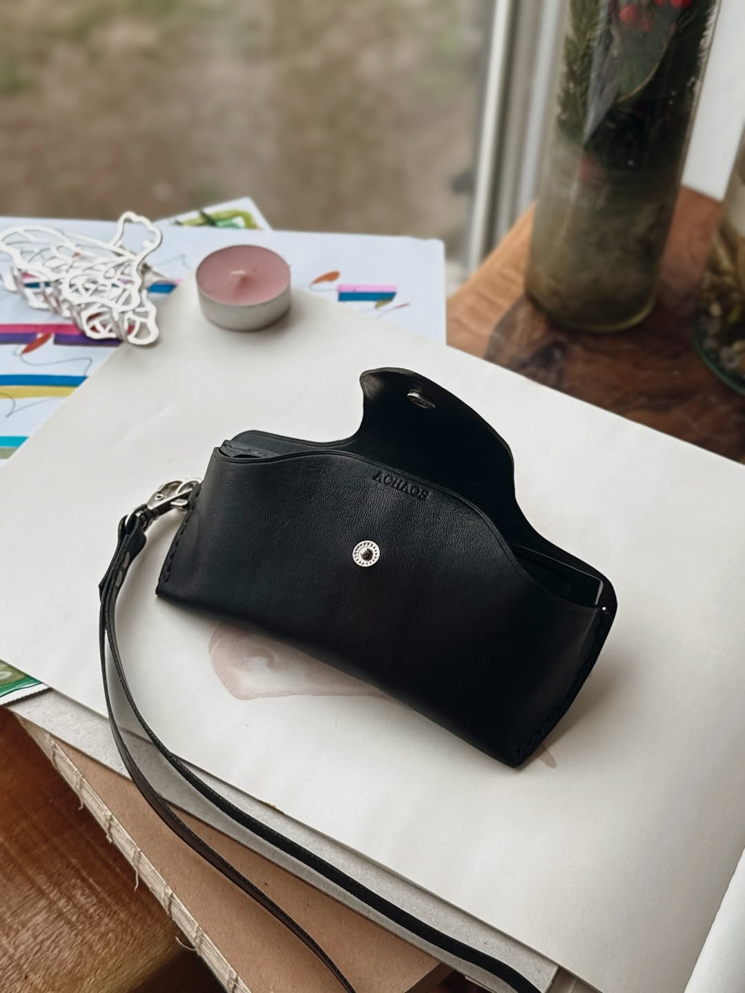 Handcrafted Sunglasses Leather Case